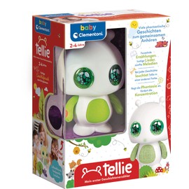 Clementoni 59232 Baby Clementoni - Tellie Storyteller, Audio Play Box with Stories, Children's Songs & Sleep Music, Multifunctional Music Box with Light Effect for Children from 3 Years, Multicoloured