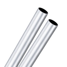 M METERXITY 2-Pack 300mm 6063 Aluminum Round Tube, 25mm ID 28mm OD Seamless Aluminum Tubing for Construction/Machining/DIY Crafting, Metal Straight Pipe [0.98"x1.1"x12"]