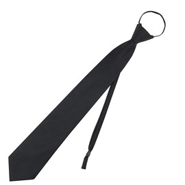 Vavious Adjustable Pre-tied Neck Tie for Women Solid Color Pull Cord Men's Ties Polyester Ties, Black, 3.15”x 14.96”