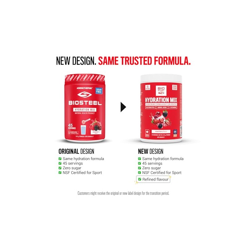 Biosteel Mezcla Hidratación Azúcar Electrolitos Esenciales Bebidas Deportivas Polvo Bayas