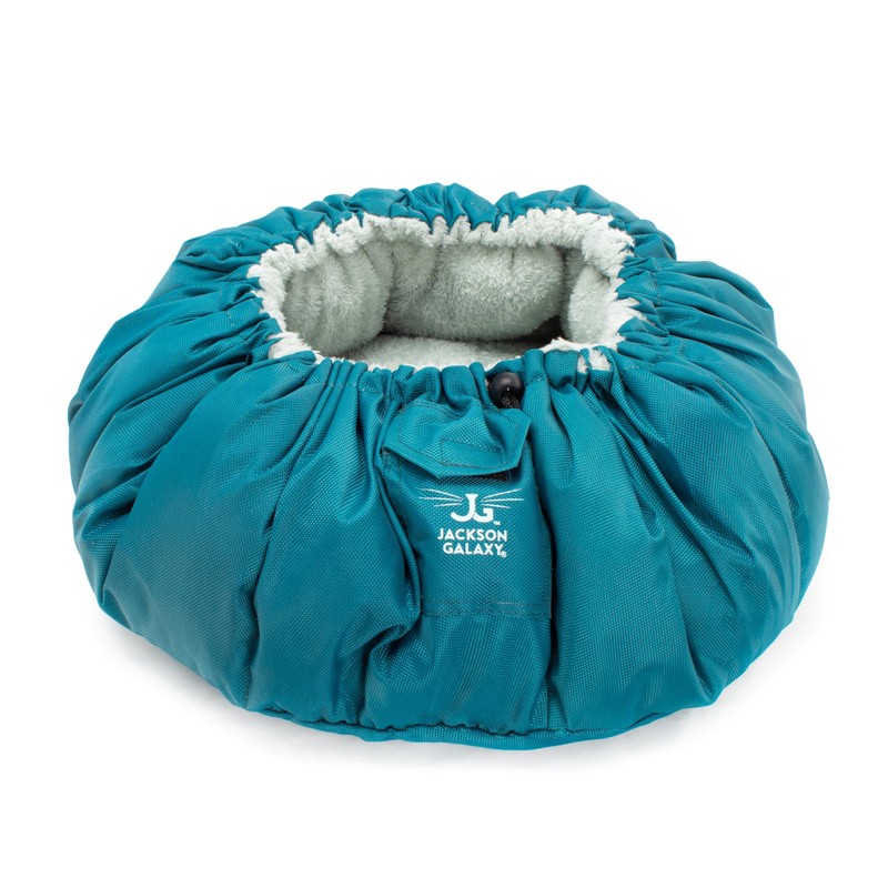 Jackson Galaxy Convertible Clamshell Cat Bed - Reversible and Fluffy,