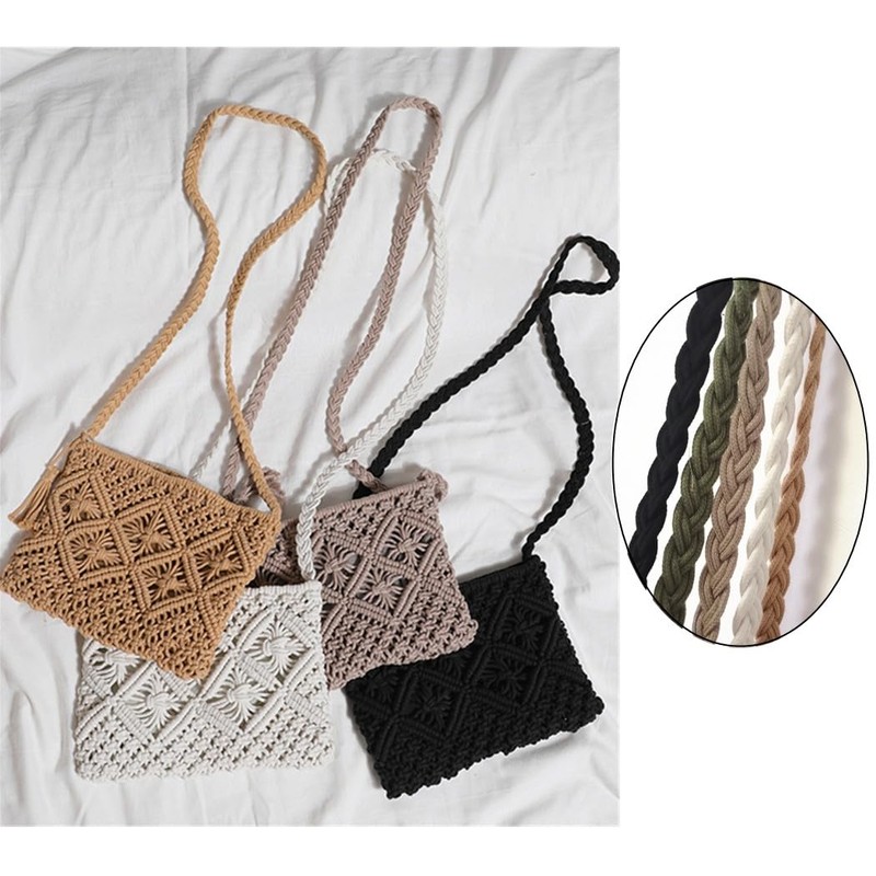 oukesin Small Cotton Shoulder Bag for Women Macrame Handmade with