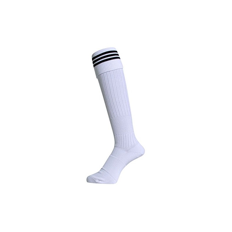 MINE MIN-304-K WT x BK Soccer Socks, Junior [Abrasion]