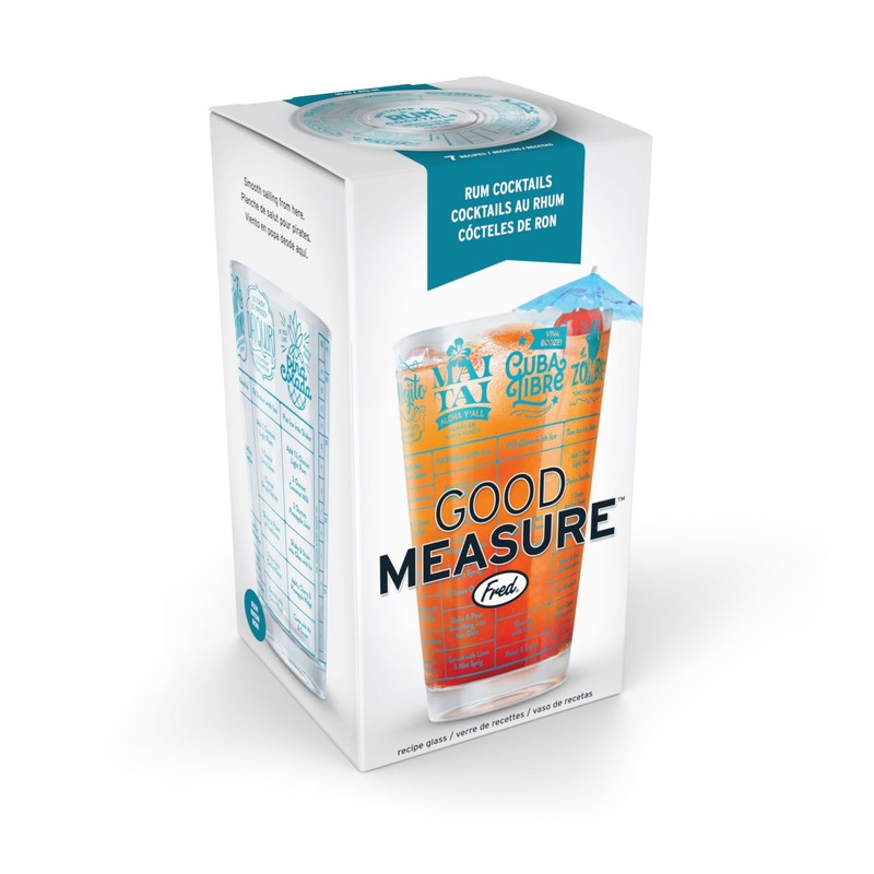 Fred Good Measure Cocktail Recipe Glass, Rum
