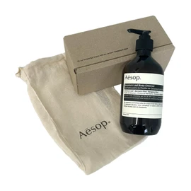 Aesop Geranium Body Cleanser, 16.9 fl oz (500 ml), Pump Type, Body Cleanser with Drawstring