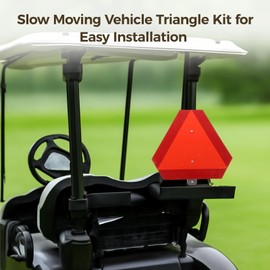 yeesport Slow Moving Vehicle Triangle Kit, 2 Pcs Electroplated Zinc Steel Mounting Brackets with Bolts and Nuts, Rust-Proof, Easy Installation for Cars and Trucks