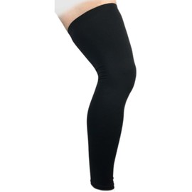 Plus Nao Leg Cover, Knee Supporter, Long Support, Long Length, For One Shoe, Unisex, Unisex, Anti-Slip, Breathable, Stretchable, XL, Black