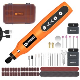 HARDELL Mini Cordless Rotary Tool, 5-Speed & USB Charging with Storage case, Multi-Purpose 3.7V Power Rotary Tool for Sanding, Polishing, Drilling, Etching, Engraving, DIY Crafts