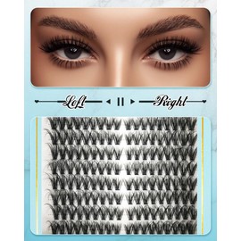 Obeyalash Wimpern Einzelne Extensions Fox Eye Lashes Cluster Cat Eye Wimperncluster 40D C Curl Mixed 8-16mm für Wimpernverlängerung Katzenaugen-Naturwimpern Volumen Falsche Wimpern DIY zu Hause