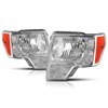 2Pcs Halogen Headlights Assembly Compatible with 09-14 Ford F150 |