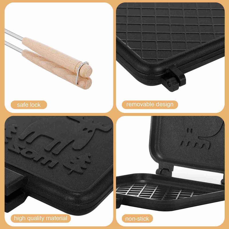 Panini Press Sandwich Machine Aluminum Alloy Double Sided Heating Nonstick