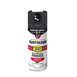 Rust-Oleum 384757 Stops Rust Custom Spray 5-in-1 Automotive Primer Spray, 12 oz, Flat Dark Gray