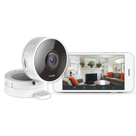 D-Link DCS-8100LH Indoor IP Surveillance Camera, 720p HD, Wi-Fi Connection, Cloud or MicroSD Recording, Sound & Motion Detection, Day & Night Vision, 2-Way Audio, Alexa & Google Assistant Compatible