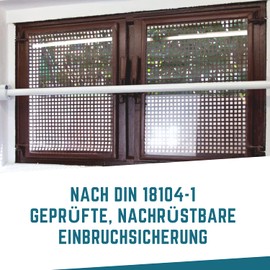Katlock Mechanical Burglary Protection (Windows and Doors) Up To 10,000 N Force Absorption, 10 mm Steel Pin in Lock – 8,700 N Max. Force (Corresponds to 887 kg)
