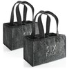 com-four® 2 x bottle bags, felt drink holder for 6