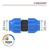 Kirchhoff Fitting Connector Plastic 20 x 20 mm for HDPE