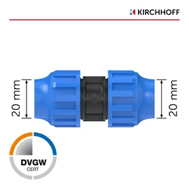 Kirchhoff Fitting Connector Plastic 20 x 20 mm for HDPE Pipe Set of 3 Various Sizes DVGW Tested Drinking Water Quality Made in the EU, Black, 20 mm HDPE Fitting