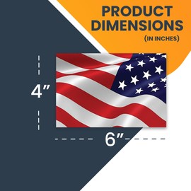 Magnet Me Up Opposing Waving American Flag Car Magnet, 4x6 Inch, Red, White, and Blue, Heavy-Duty Automotive Magnet for Your Vehicle, Show Your Patriotic Spirit, Crafted with Pride in The USA