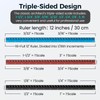 Architectural Scale Ruler 12 Inch, Aluminum Architect Ruler & Metal