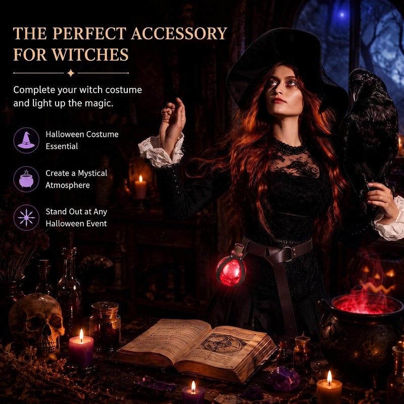 Geyoga - Botellas de poción de bruja para Halloween, con
