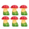 30pcs Dollhouse Mushroom Figurine Cute DIY Resin Micro Landscape Garden