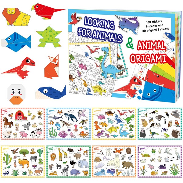 Origami Paper for Children, Craft Paper Set Children, 8 Sheets