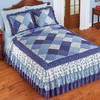 Collections Etc Ella Patchwork Style Tiered Ruffle Bedspread