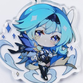 Cute Impact Gen shin Acrylic Keychains Pendant Hanging Ornament, Eula, One Size