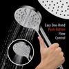 AquaSpa 6-inch Rain Shower Head/Handheld Combo. Convenient Push-Button Flow Control