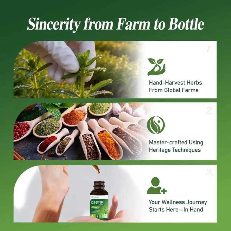 Cleavers Liquid Drops, with Red Clover, Corn Silk and Bupleurum,