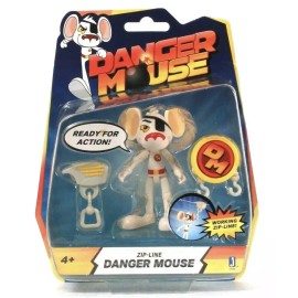 Jazwares Danger Mouse Action Figure Toy Zip Line 3" TV Show Kids Rare New in Box Sealed