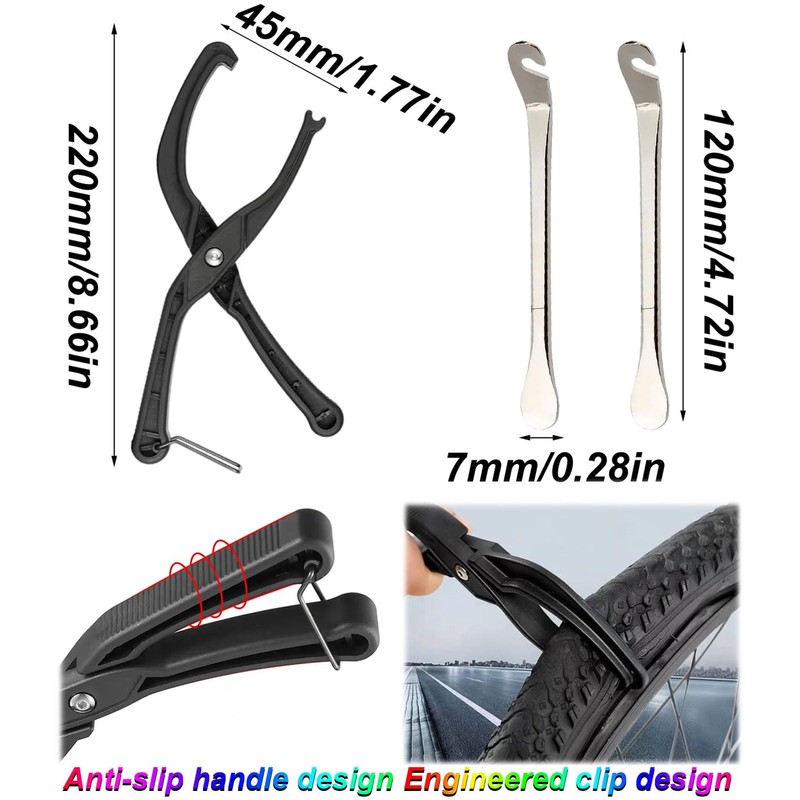 Disassembly clamp, bicycle rim protection tool, bicycle tyre removal clamp,