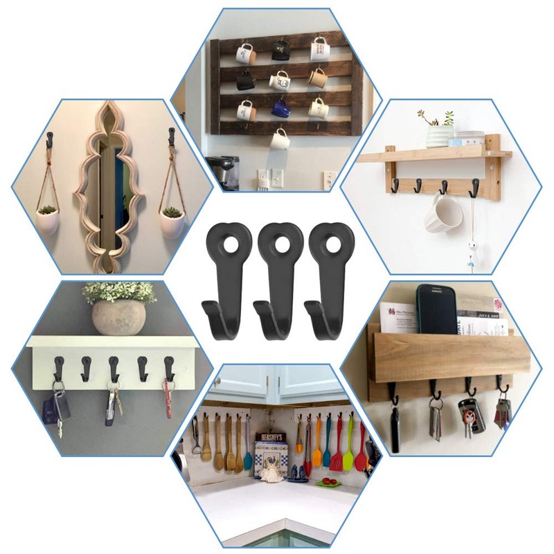 RMENOOR 10 Pcs Coat Hooks, Single Hanger Hook with 10