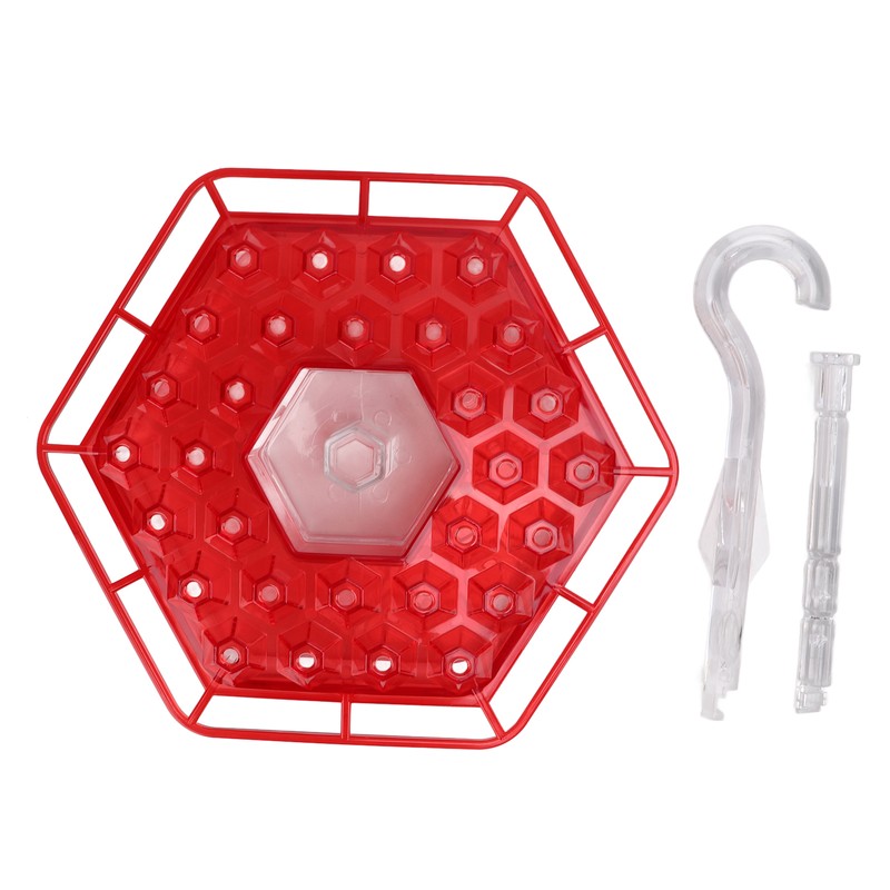 Hex Hummingbird Feeder Horizontal Hanging Bird Feeding Tray for Garden