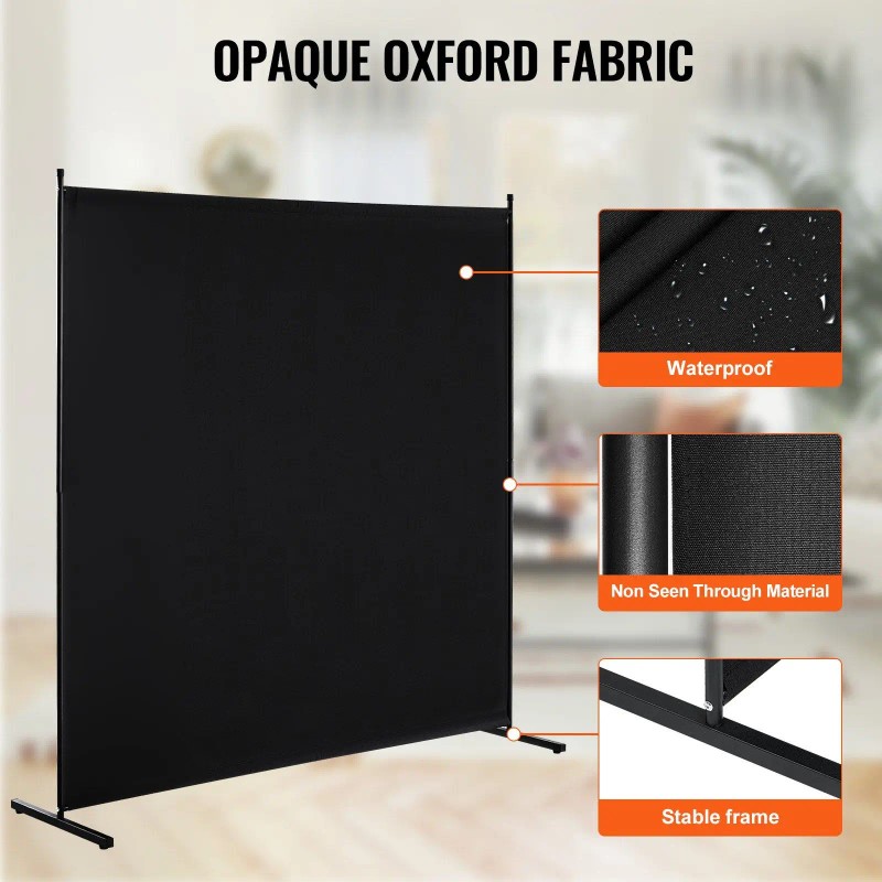 Single Panel 6FT Freestanding Indoor Partition Privacy Screen Room Divider