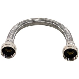 Certified Appliance Accessories WI12SSFF Water Inlet Hose, 1 Foot, Premium Braided Stainless Steel