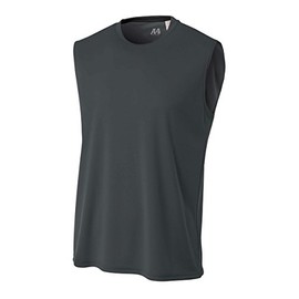 A4 Men’s Cooling Performance Muscle Tank Top | Moisture-Wicking | Large | Graphite