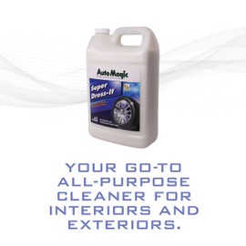 Auto Magic Super Dress-It - Water-Based Silicone Dressing for Air Vents, Tires, Hoses - 128 Fl Oz