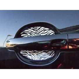Cupeez for Cars Zebra Print Auto Accessory Car door Handle Bowl Scratch Protector Guard 4 pcs