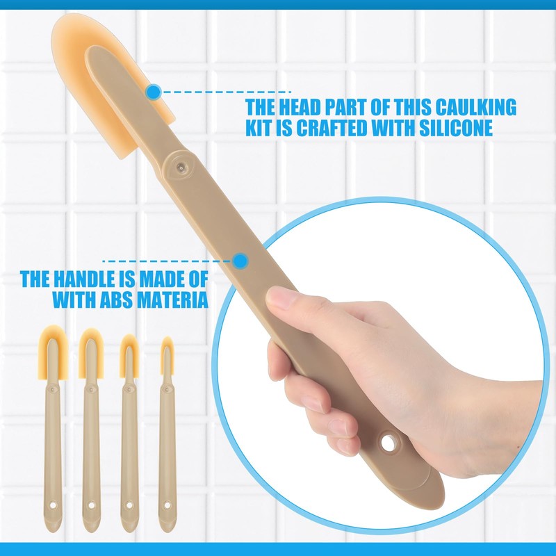 Gisafai 4 Size Set Rubber Caulking Tool Silicone Caulking Caulk