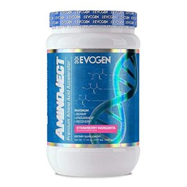 Evogen AminoJect, Vegano Fermentado a base de plantas BCAA, Glutamina, Citrulina en polvo, Fresa Margarita, 30 porciones