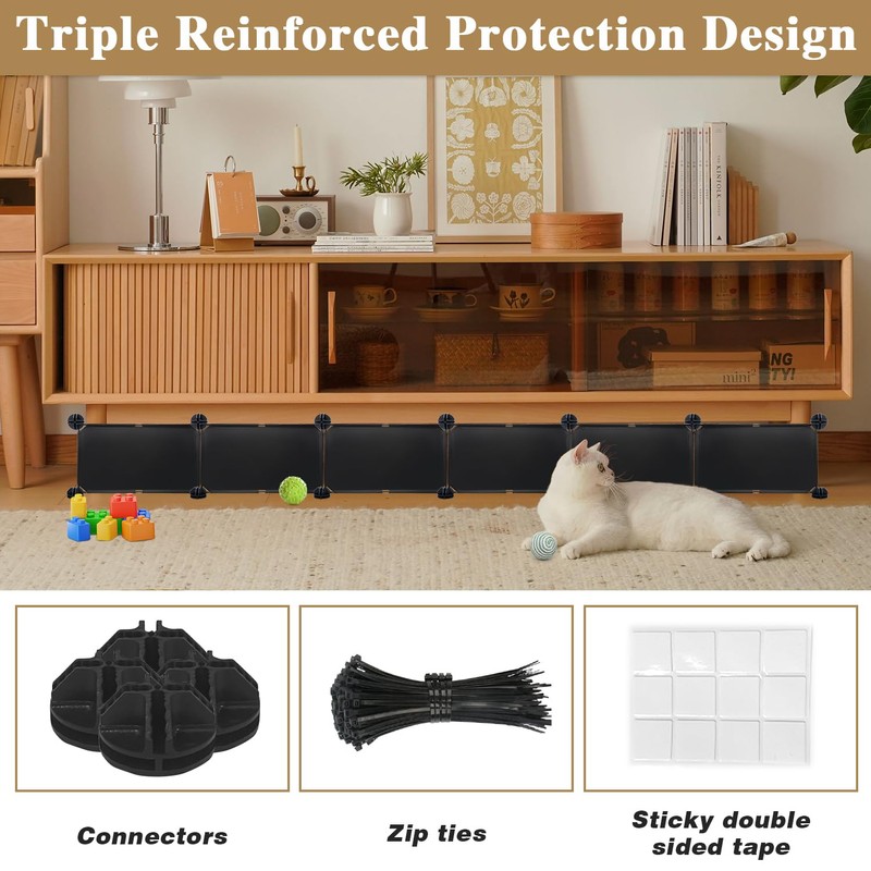 Hiflora Under Bed Blocker for Pets - 11.8" Height x