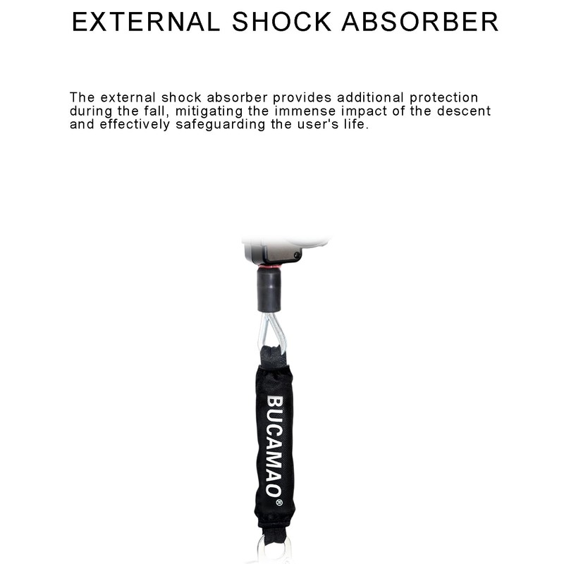 11FT Self Retracting Lifeline, BUCAMAO Steel Cable Retractable Lanyard