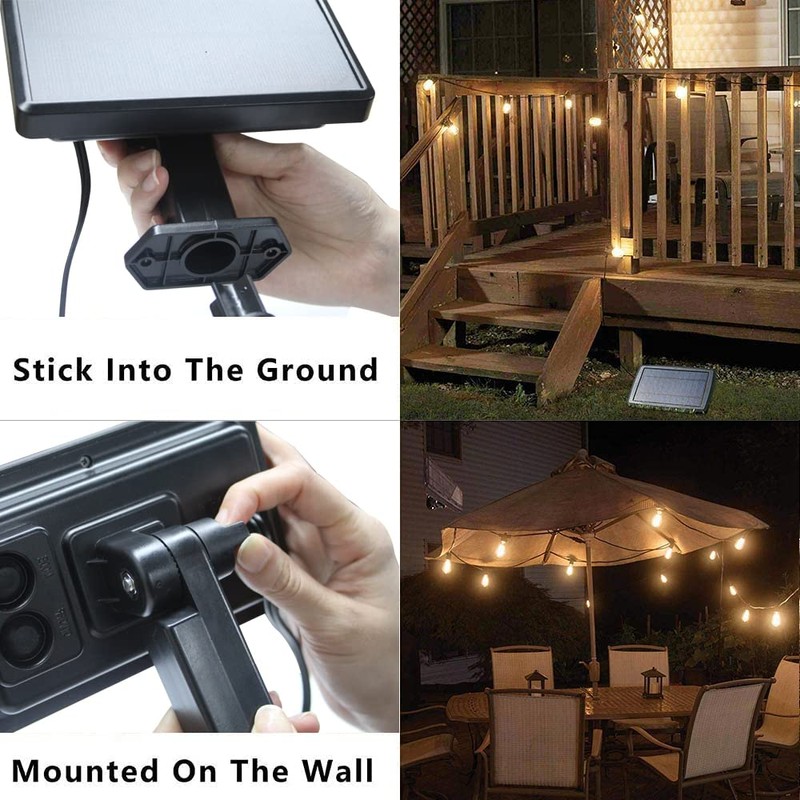 SUNTHIN 24ft Solar String Lights, USB Rechargeable Solar Outdoor Lights