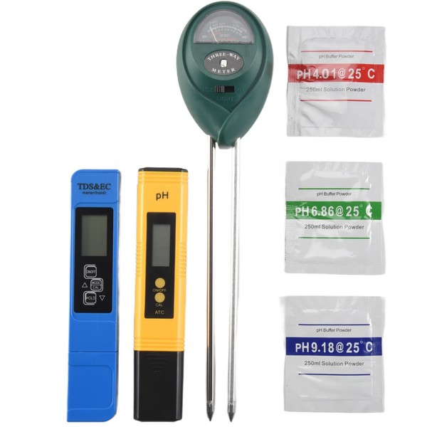 Rensimote 3 Pack PH Meter TDS PPM Meter and 3