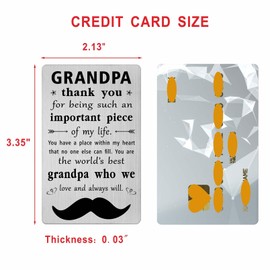 Gezxin Father's Day Card for Grandpa- Grandfather Birthday Gifts Card from Grandkids- Christmas Xmas Thanksgiving