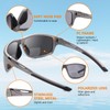 DEHOTRE Polarized Bifocal Reading Sunglasses Men Wrap Around Sports Sun