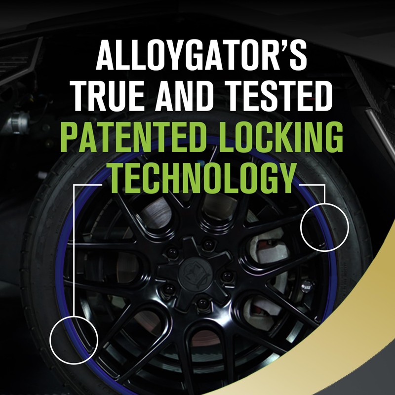 AlloyGator Blue Rim Protector for Car Wheels (Fits 12-24" Wheel