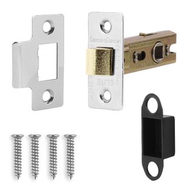 Decoranddecor 2.5 Inch Tubular Mortice Latch for Internal Doors, Fire Rated - 1 Pack - 44 mm Back Set - 64 mm Overall Length - Polished Chrome