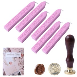 FEEIN Sealing Wax Sticks and Stamp for Wax Seal Stamp Wedding Invitations, Cards Envelopes, Snail Mails, Wine Packages, Christmas Gift Ideas